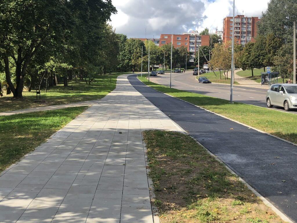 Didlaukio g. dviračių takas (Didlaukio g.) - Bike path - construction photos