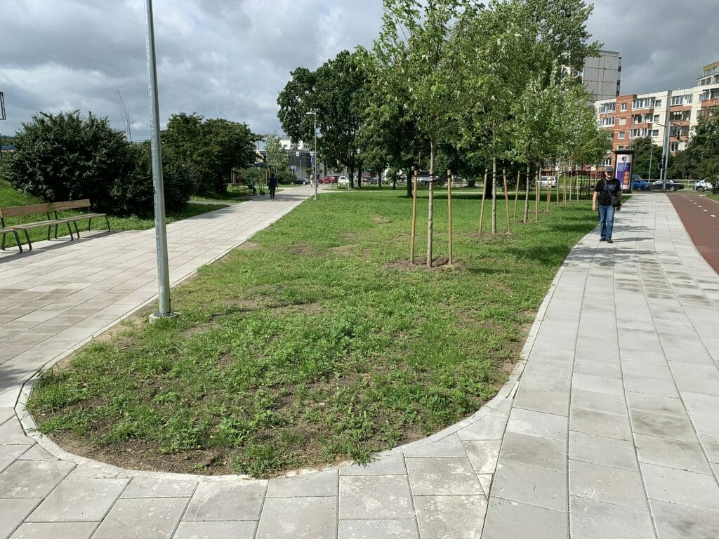 Žirmūnų trikampio modernizavimas (Tuskulėnų g.) - Bike path, Pedestrian path - construction photos