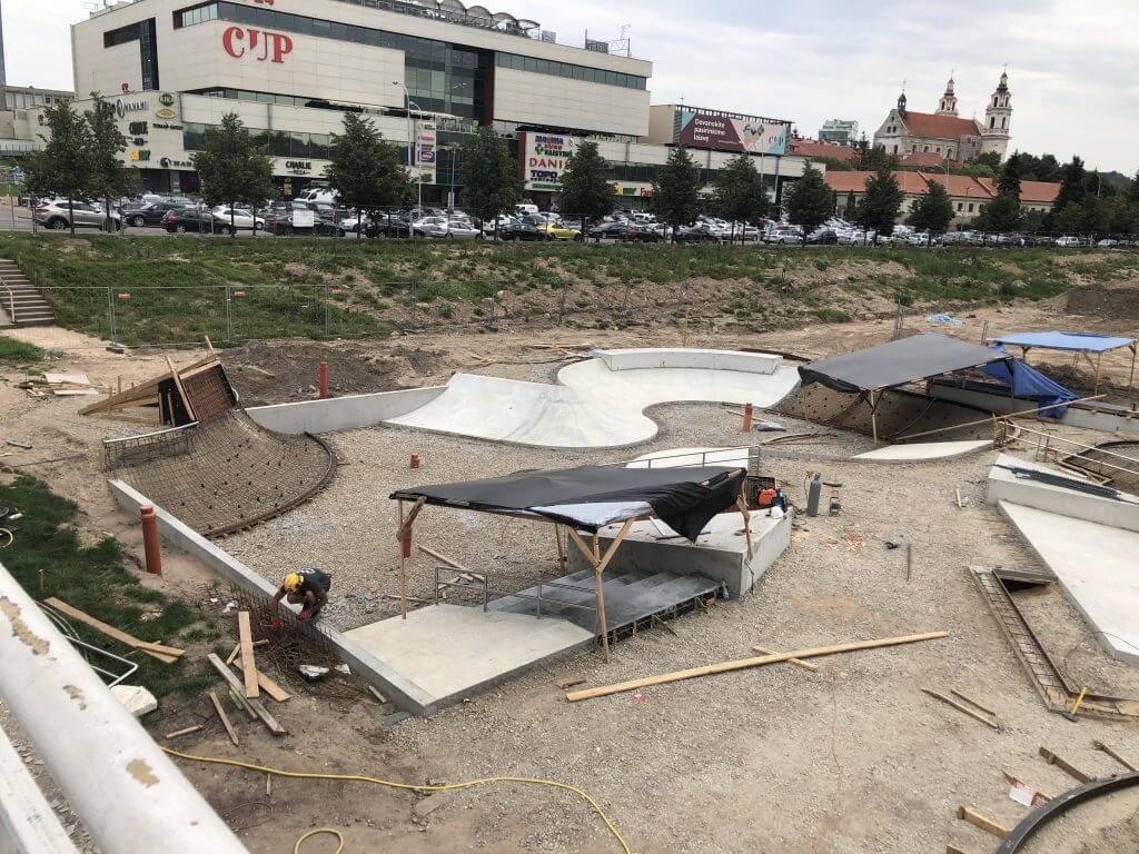 Neries dešiniosios krantinės (Upės g.) - Bike path, Sports field or court, Waterside - construction photos