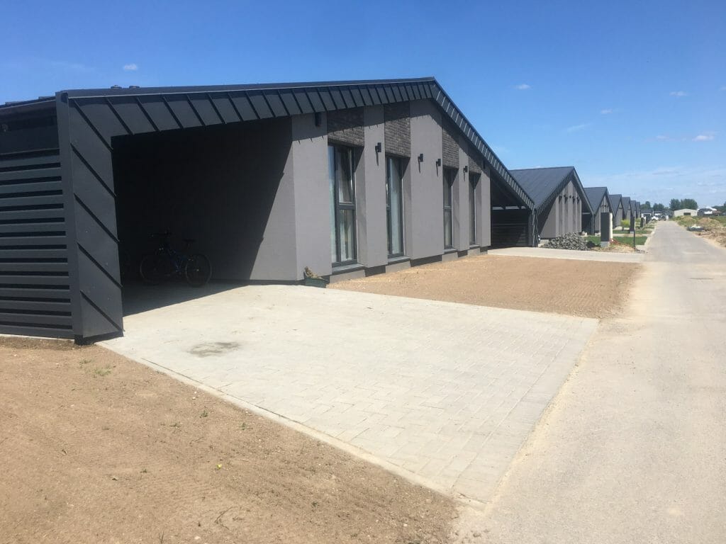 Sakalų namai (Minties g. 2, 4, 6, 8, 10, 12, 14) - Row housing - construction photos