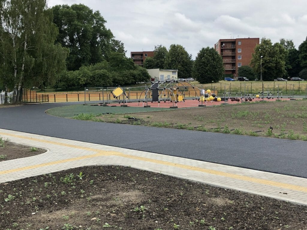 Hermano Zudermano gimnazijos sporto aikštė (Debreceno g. 29) - Sports arena - construction photos