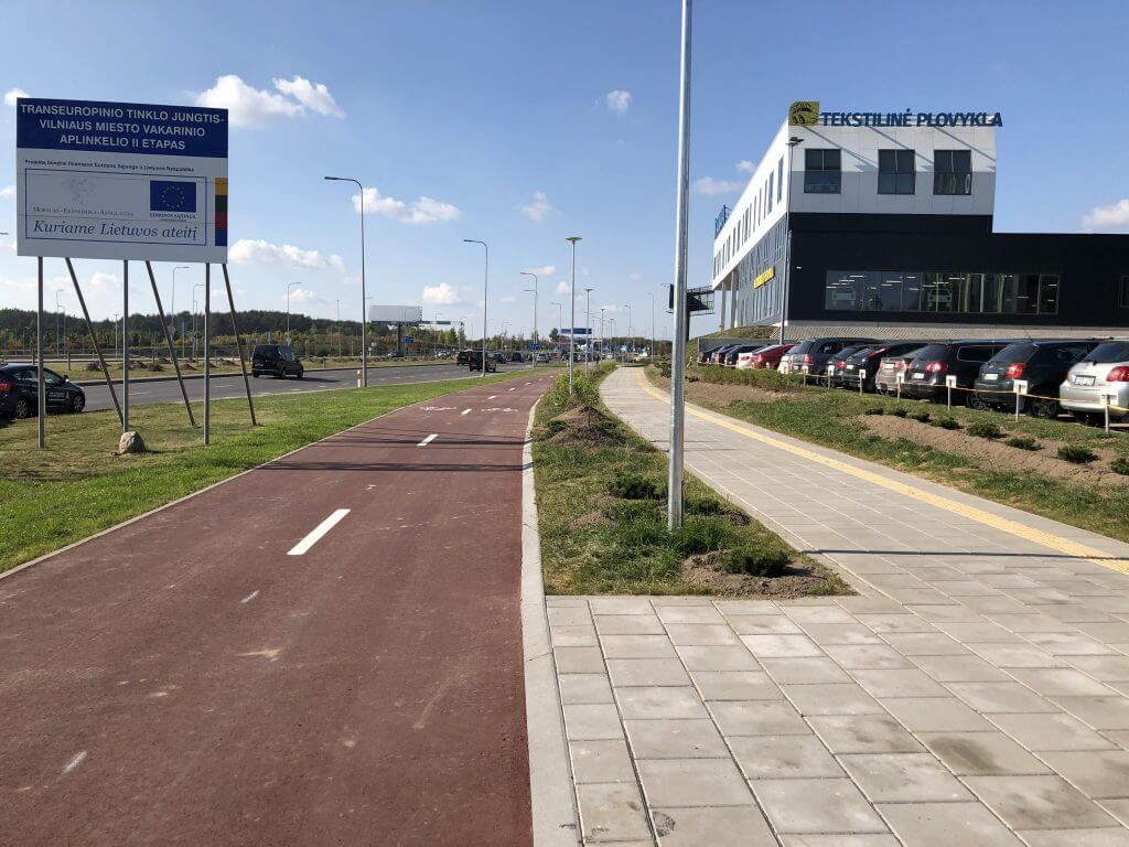 Pilaitės pr. dviračių takas (Pilaitės pr.) - Bike path - construction photos