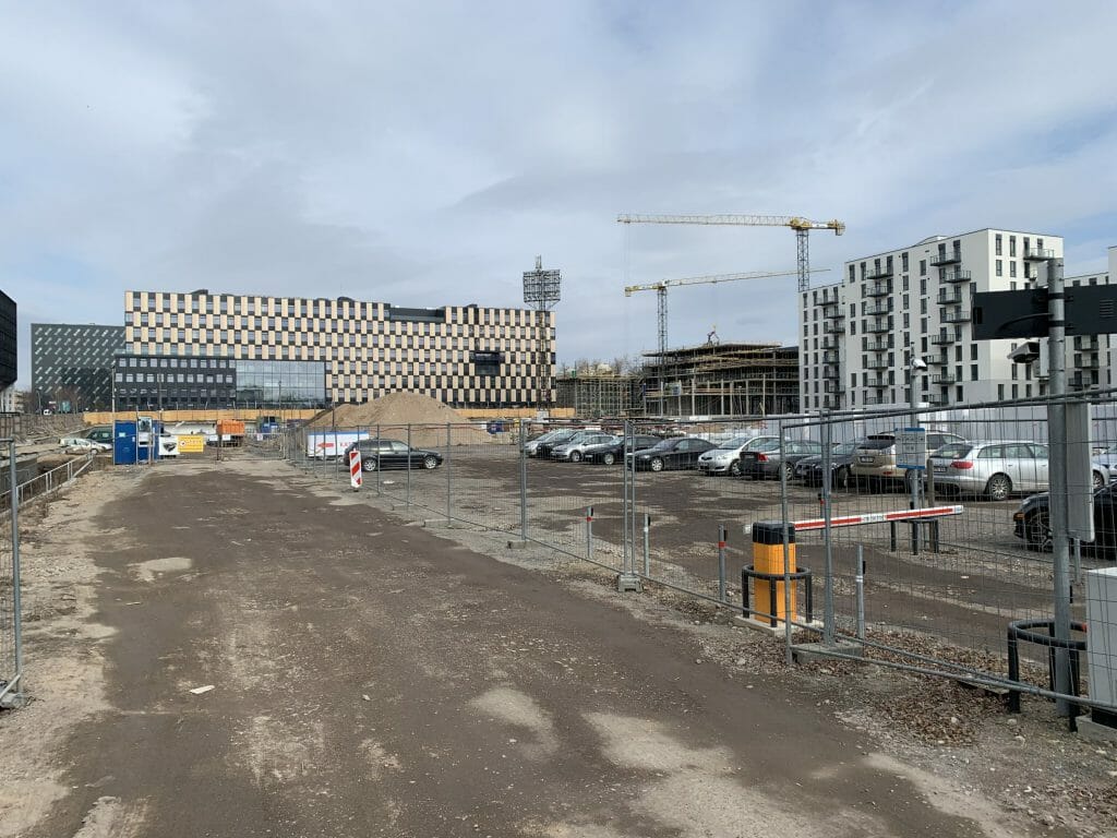 Business Stadium promenada (Rinktinės g. 3) - Square - construction photos