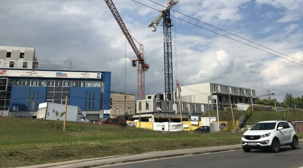 City Yard (Kareivių g. 2D) - Multi apartment - construction photos