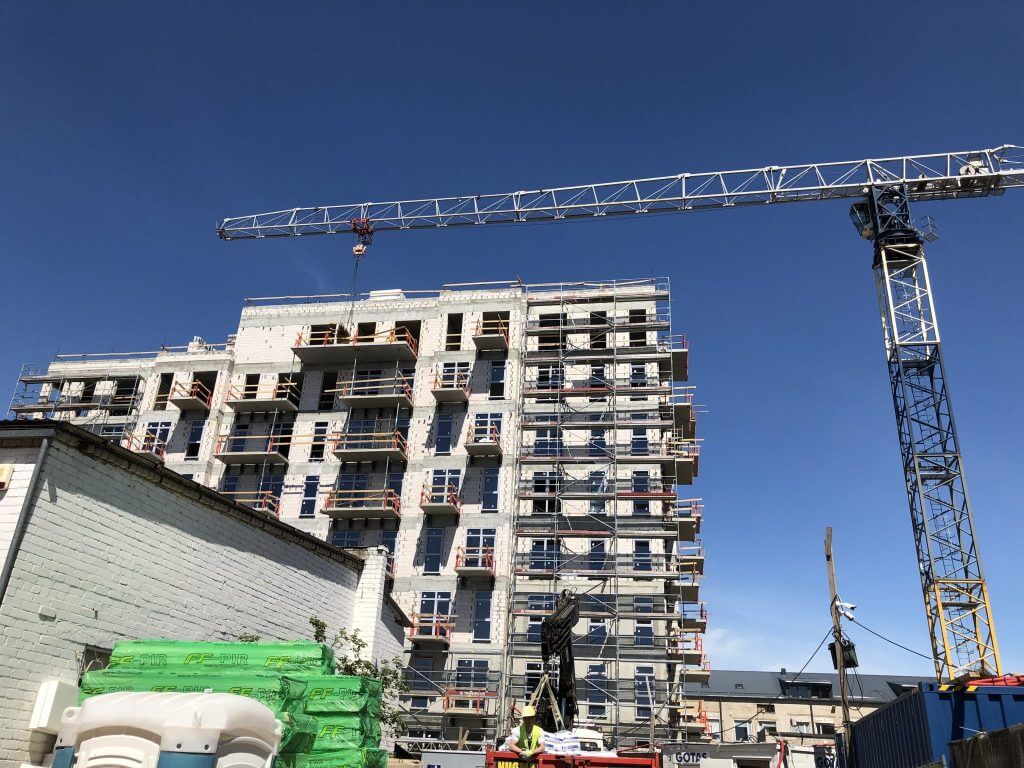 Miesto ritmu (Žalgirio g. 106A) - Multi apartment - construction photos