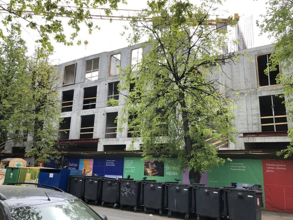 Baltas lapas Mindaugo 1 etapas (Aguonų g. 17) - Multi apartment - construction photos