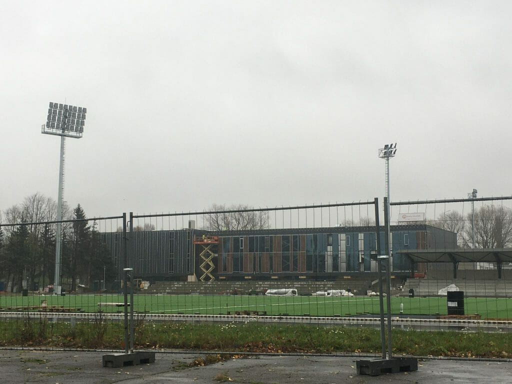 Futbolo mokyklos ir baseino pastato konversija 1 etapas (Paryžiaus Komunos g. 16A) - Sporta būve - būvdarbu attēli