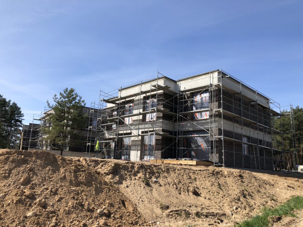 Namai prie miško (A. Mickevičiaus g. 137, 139, 141) - Private house community - construction photos