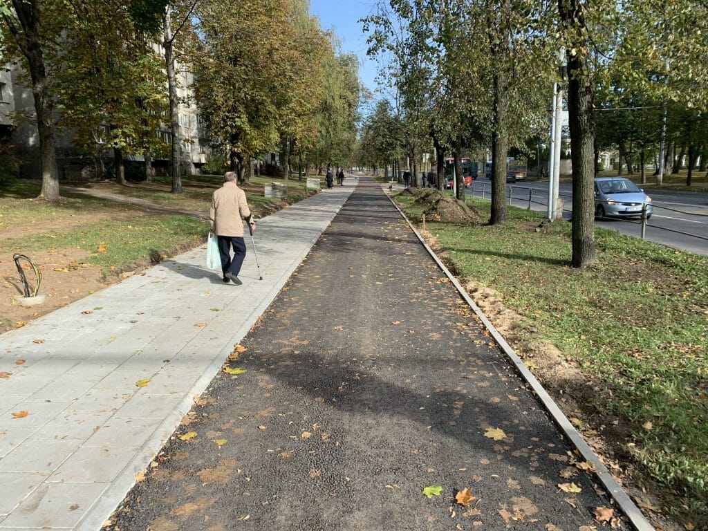 Žirmūnų trikampio modernizavimas (Tuskulėnų g.) - Bike path, Pedestrian path - construction photos