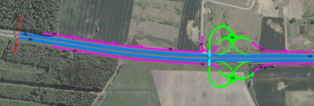 A1 Giraitės atkarpa (viadukas) 102 - 107 km. (A1) - Kelias - vizualizacija