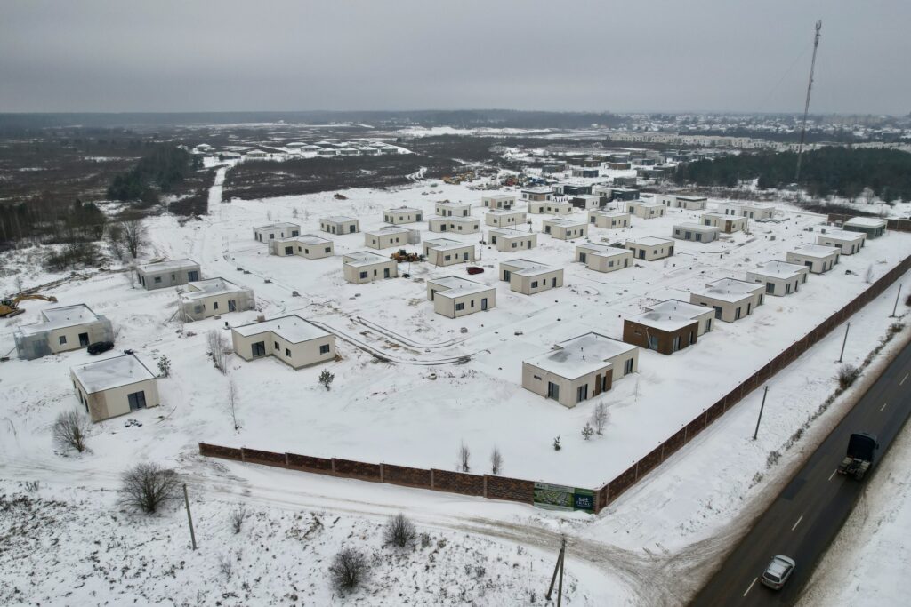 Trakų kaimynystė 1 etapas (Zubiškių g. 2 - 82) - Private house community - construction photos