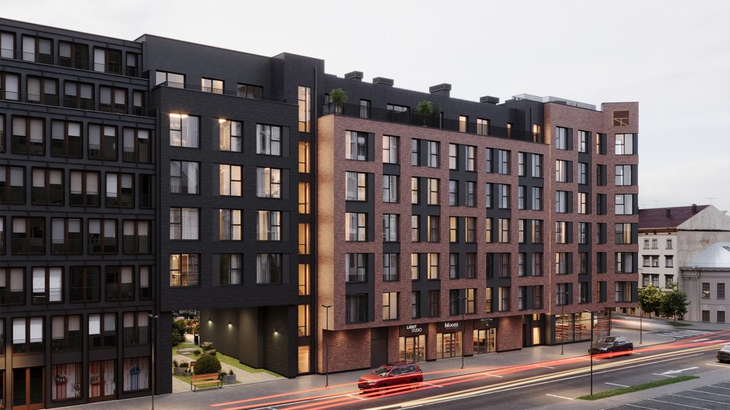 Tērbatas dārzs - 1. kārta - Tērbatas iela 78A (Tērbatas iela 78A) - Daudzdzīvokļu nams - vizualizācija