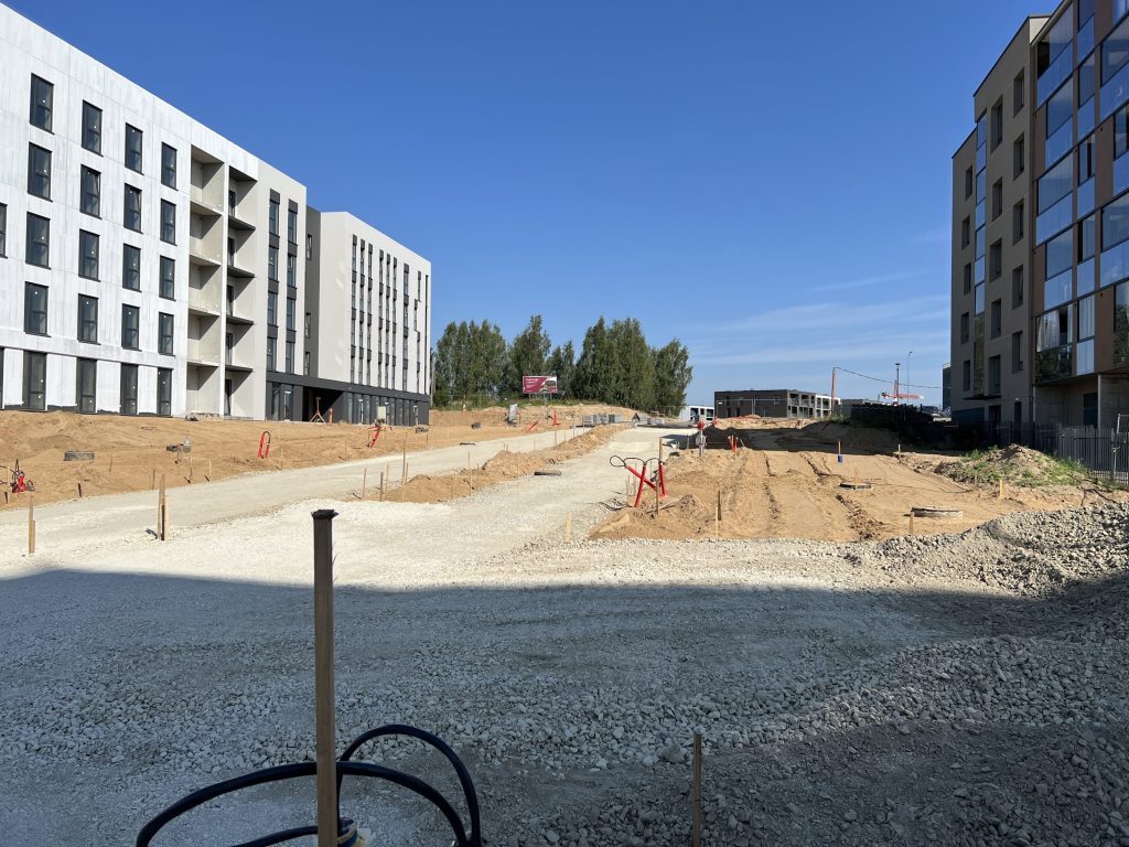 Karaliaučiaus g. tarp M. Mažvydo ir L. Rėzos al. ir M. Mažvydo g. atkarpa (Karaliaučiaus g., M. Mažvydo g.) - Dviračių takas, Gatvė - statybų nuotraukos