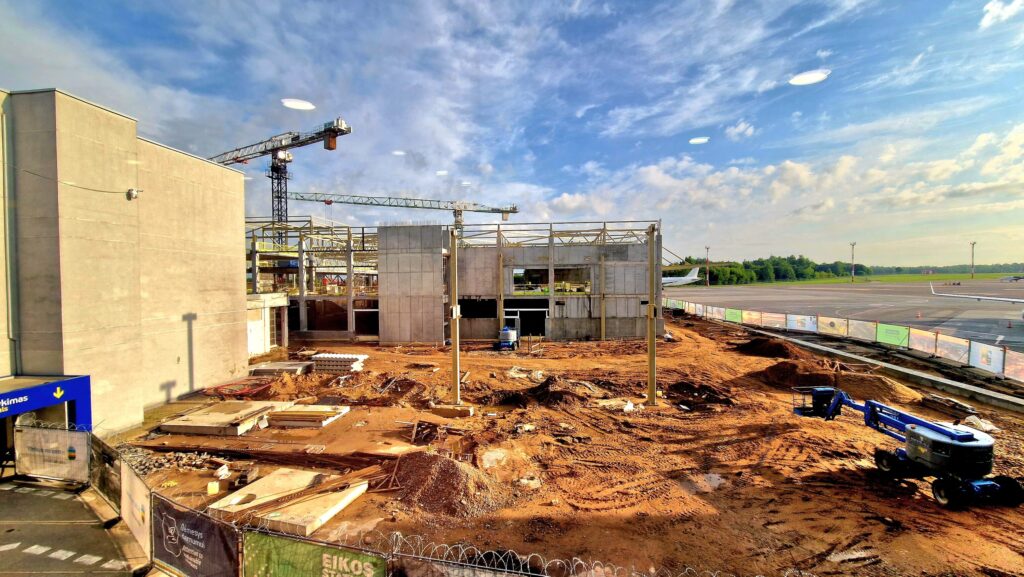 VNO išvykimo terminalas (Rodūnios kel. 2) - Lidosta - būvdarbu attēli