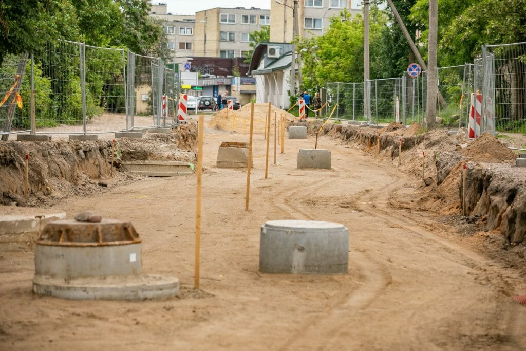 Giedraičių ir S. Fino g. (Giedraičių g.) - Bike path, Street - construction photos