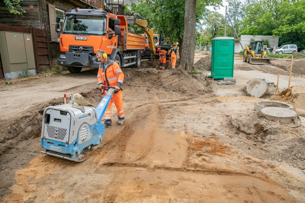 Giedraičių ir S. Fino g. (Giedraičių g.) - Bike path, Street - construction photos