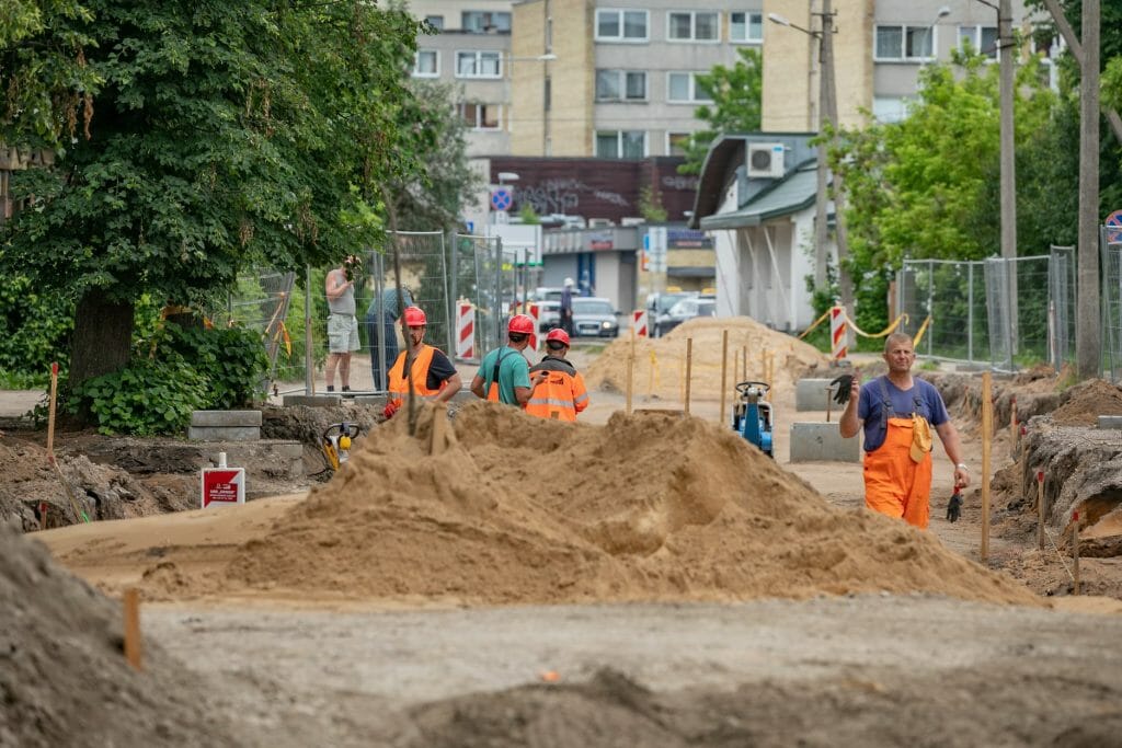 Giedraičių ir S. Fino g. (Giedraičių g.) - Bike path, Street - construction photos