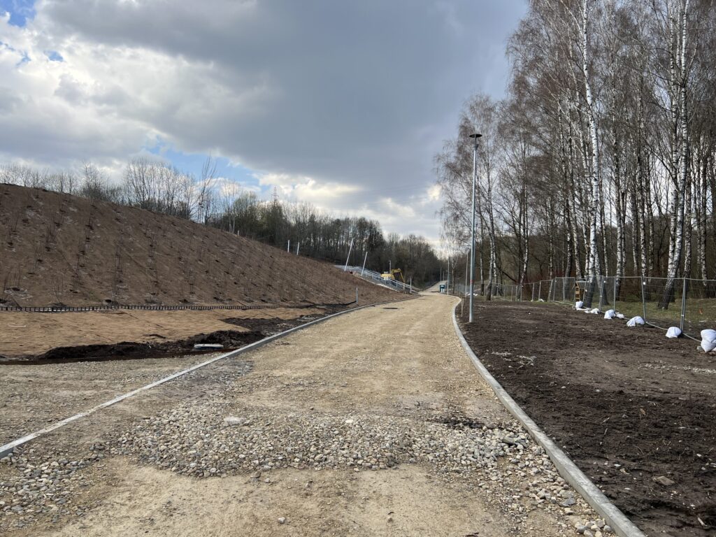 Paviršiniai nuotekų tinklai, valykla ir kaupykla Ozo g. (Šiaurinė, Ukmergės, Ozo, Miglos, Paribio, Lūšių, Elnių g.) - Izplatīšanas tīkls, Parks - būvdarbu attēli