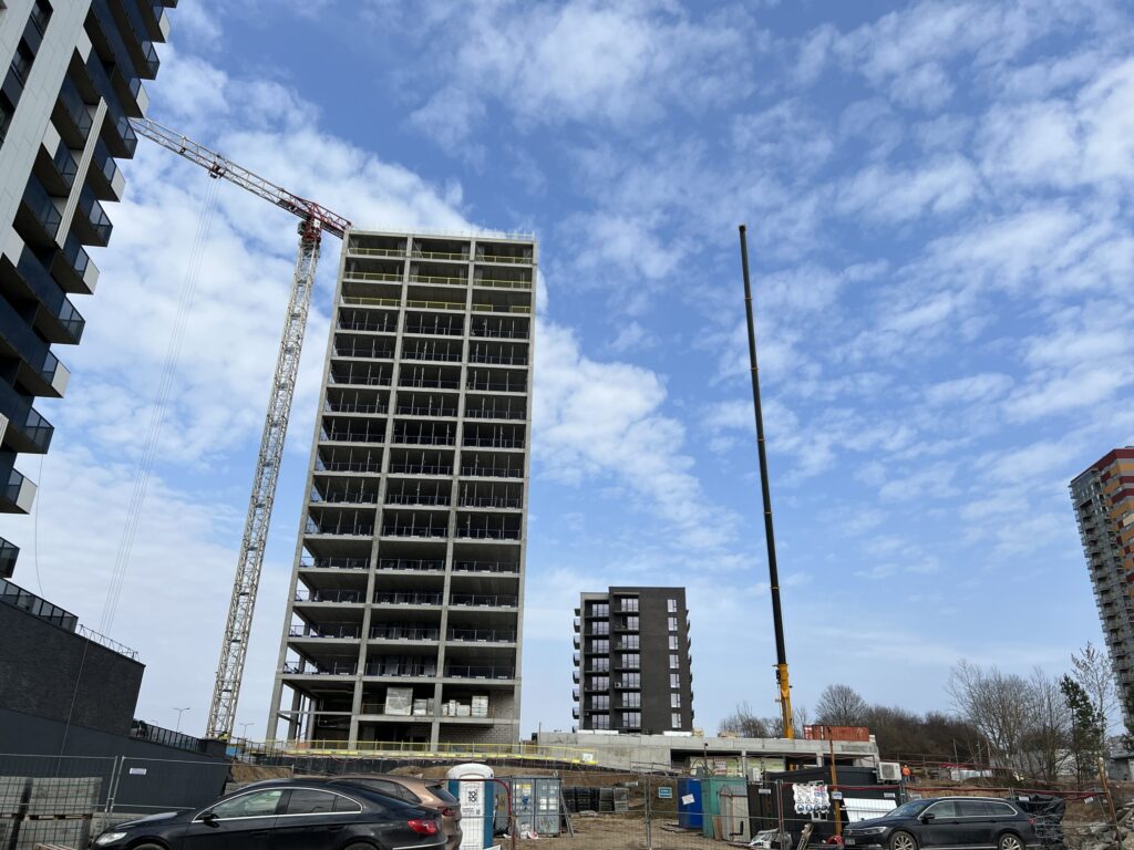 Sky Office (Spaudos g. 7) - Office center - construction photos