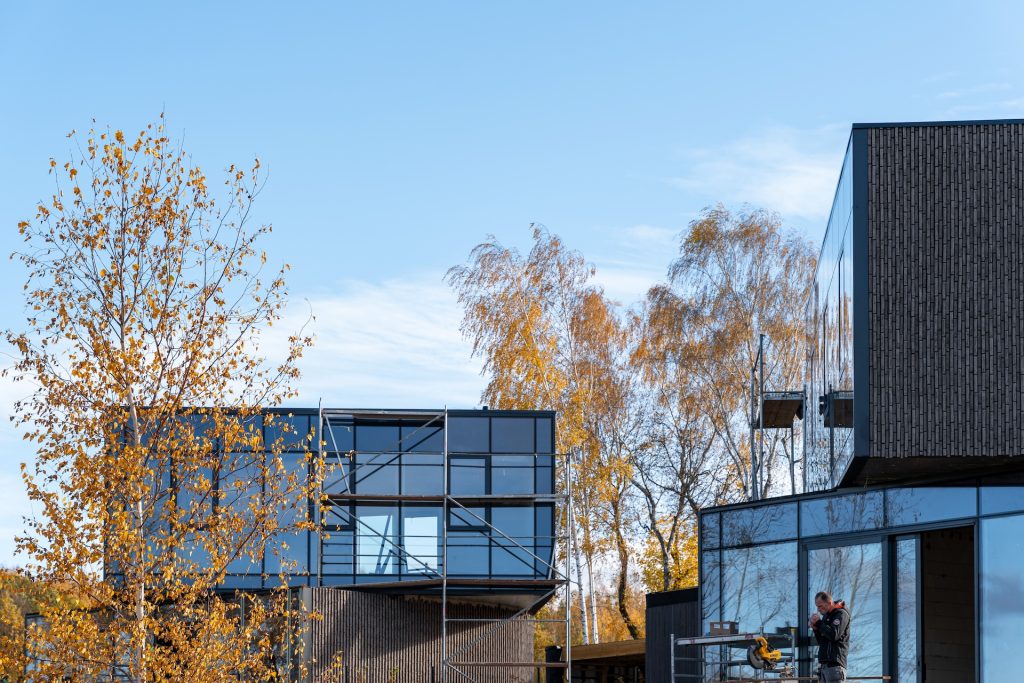 Duonos kalnas 1 etapas (Duonos Kalno g. 20, 22, 24, 26) - Private house community - construction photos