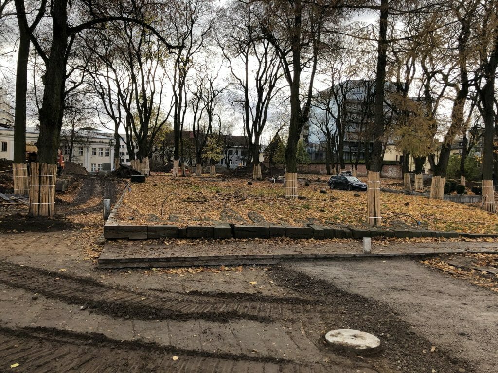 Miesto sodas (Laisvės al.) - Park - construction photos