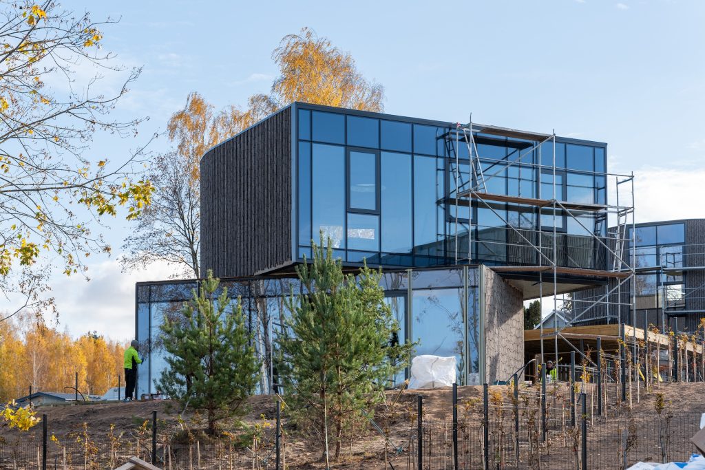 Duonos kalnas 1 etapas (Duonos Kalno g. 20, 22, 24, 26) - Private house community - construction photos