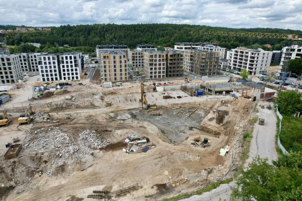 Vilnelės skverai 2 etapas (Manufaktūrų g. 7) - Multi apartment - construction photos