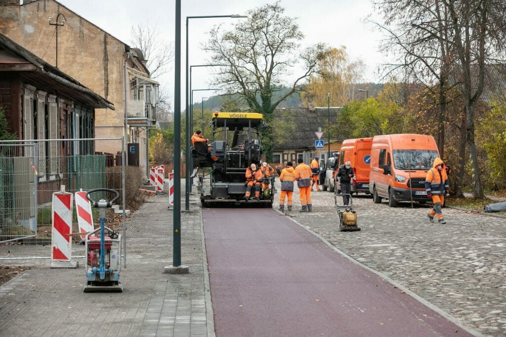 Giedraičių ir S. Fino g. (Giedraičių g.) - Bike path, Street - construction photos
