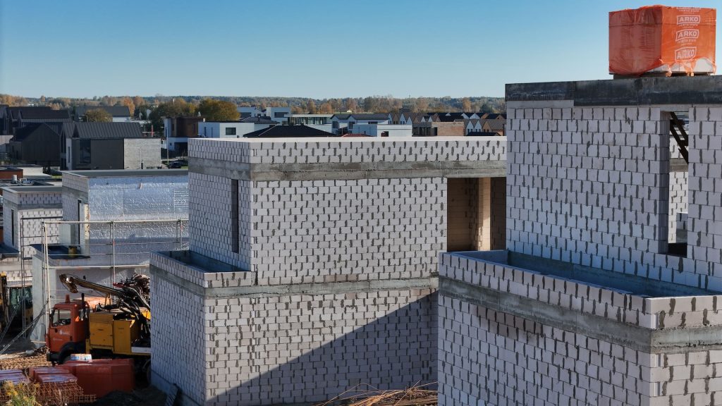 HALSO (Lukšinės g. 26, 28, 32, 34, Ašmenėlės g. 44) - Private house community - construction photos