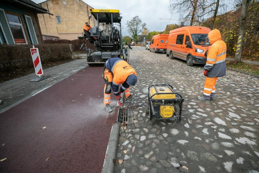 Giedraičių ir S. Fino g. (Giedraičių g.) - Bike path, Street - construction photos