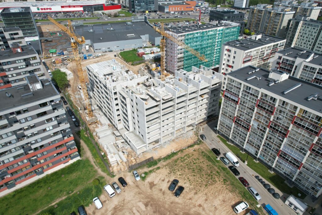 Leičių kiemas 6 etapas (Leičių g. 21) - Multi apartment - construction photos