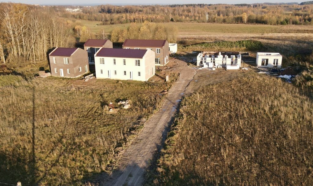 Pavilnio oazė 1 etapas (Adolfo Šapokos g. 36, 40, 40A, 42, Juozo Ereto g. 51, 51A, 51B) - Private house community, Row housing - construction photos