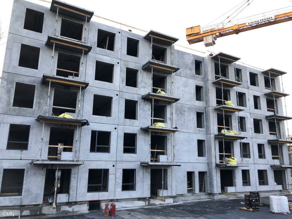 Karoliniškių namai 1 etapas (Sausio 13-osios g. 31) - Hotel, Multi apartment - construction photos