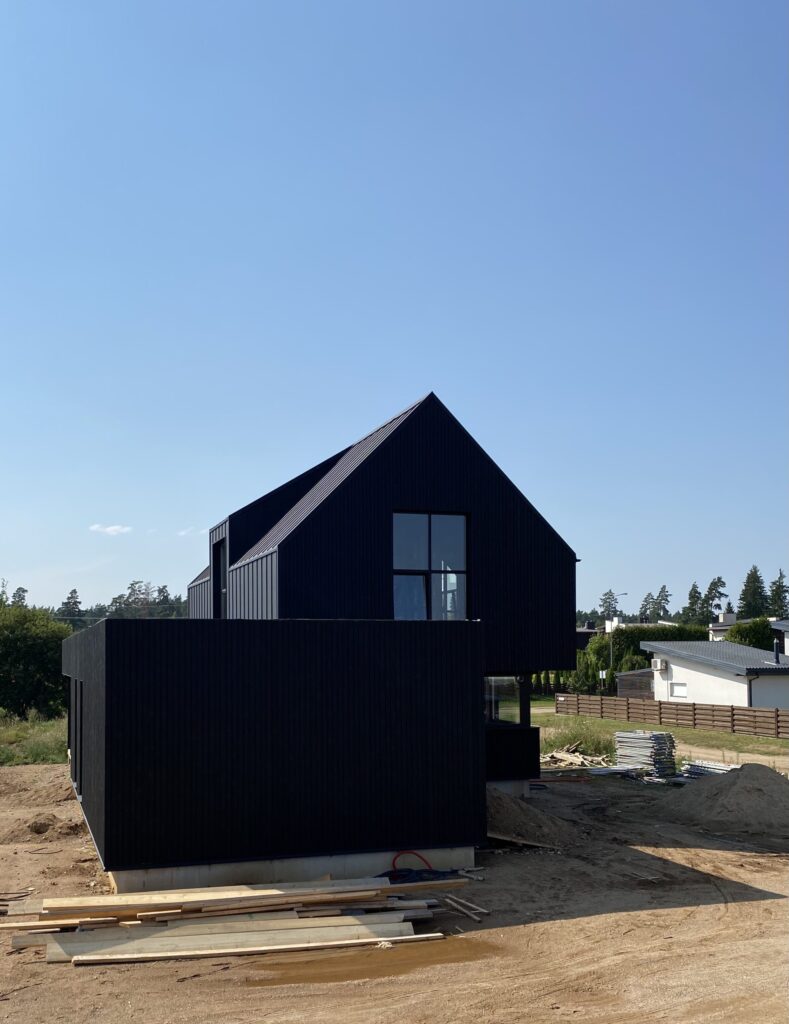 12 bičiulių (Aušros g. 1, 3, 5, 7, 9, 11, 13, 15, Pabalių k.) - Private house community - construction photos