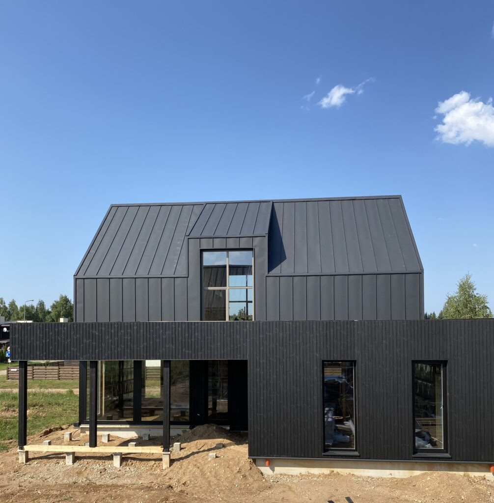 12 bičiulių (Aušros g. 1, 3, 5, 7, 9, 11, 13, 15, Pabalių k.) - Private house community - construction photos