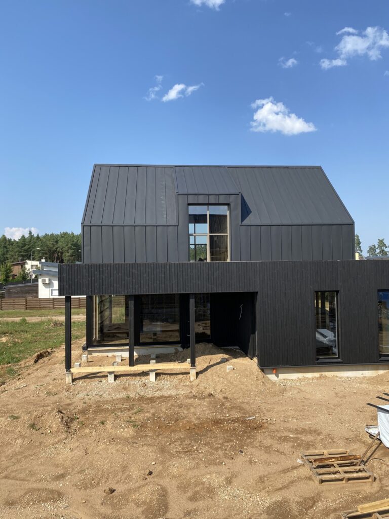 12 bičiulių (Aušros g. 1, 3, 5, 7, 9, 11, 13, 15, Pabalių k.) - Private house community - construction photos