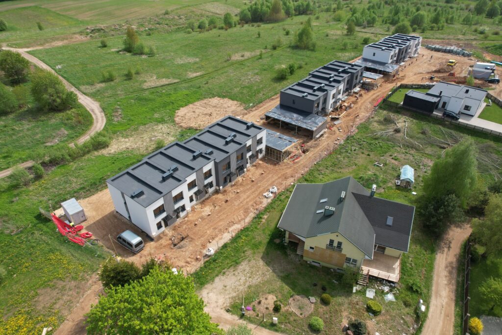 24 terasos (Tarandės g. 24C, 24D, 24E, 24F, 24G, 24H, 24J, 24K, 24L, 24M, 24N, 24P) - Row housing - construction photos