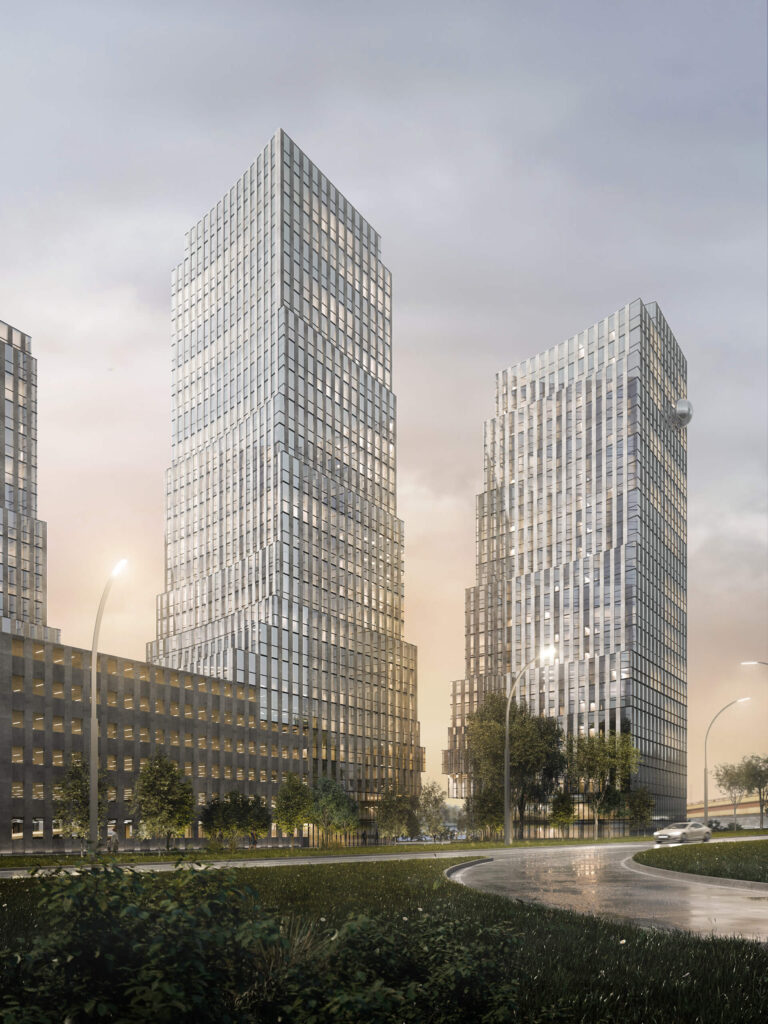 Zaķusalas Vārti - 1.Kārta - C Ēka (Zaķusalas krastmala 19) - Korterelamu, Büroohoone - visuaalne