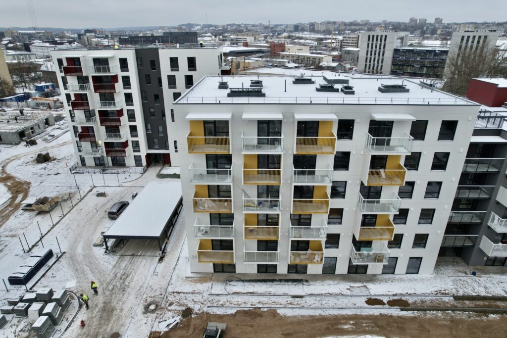 Mėlyni vilkai 1 etapas (Skroblų g. 14) - Daudzdzīvokļu nams - būvdarbu attēli