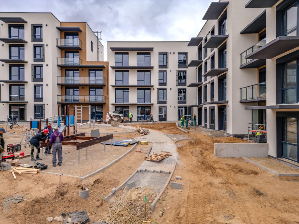 Saulės namai (Pilkalnio g. 5, 7) - Multi apartment - construction photos