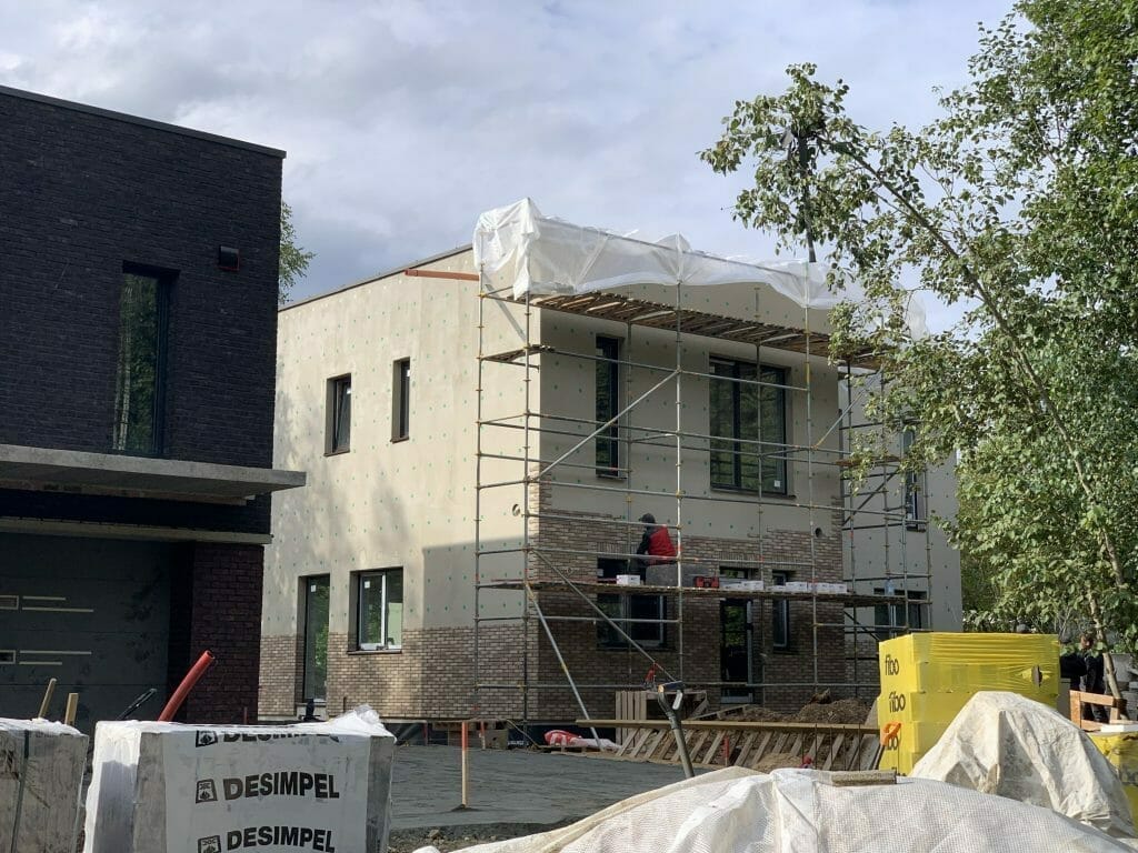 Visorių septintukas (Onos Lukauskaitės Poškienės g. 16, 18, 20, 22, Prano Ancevičiaus g. 15, 17, 19) - Row housing - construction photos