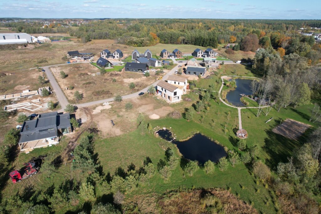 Versmių parkas (Versmių g. 2, 4, 6, 7, 8, 9, 10, 11, 12, 13, 15, 16, 17, 19 - 47) - Land plots, Private house community - construction photos