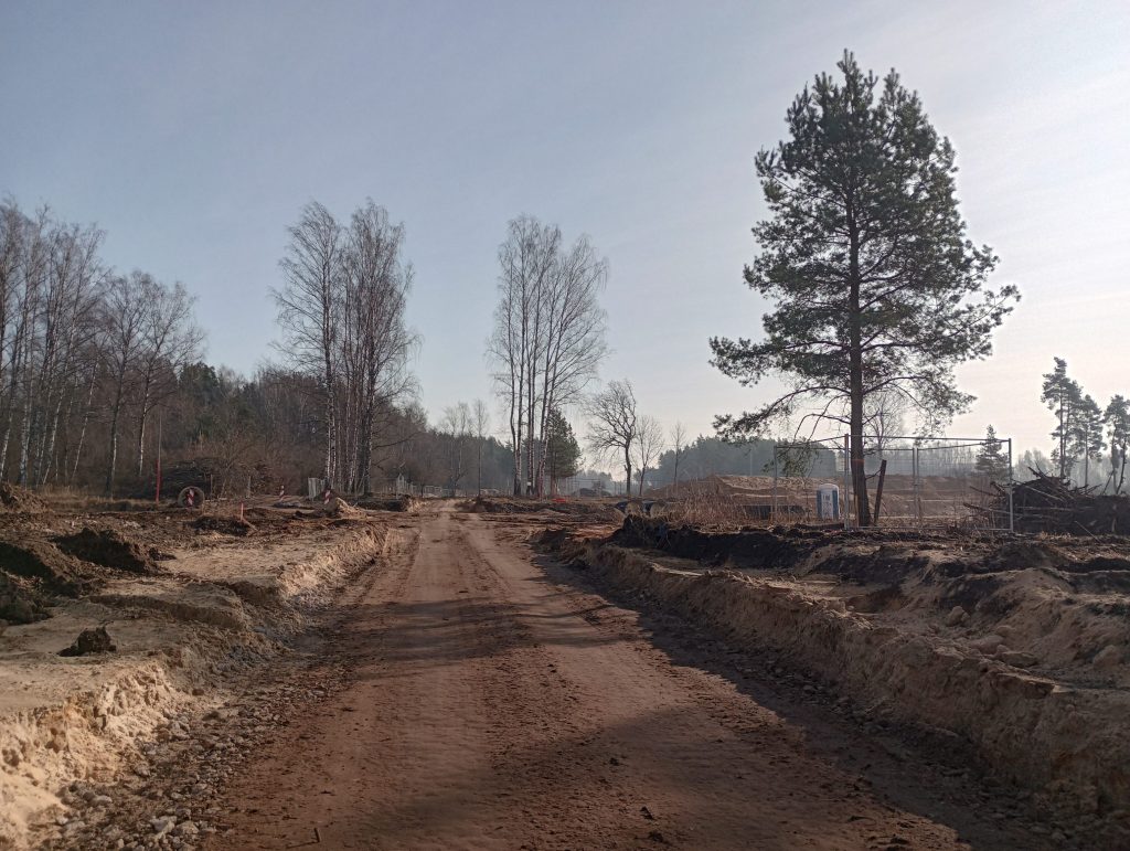 Dienvidu tilta IV kārta I posms (Jāņa Čakstes gatve) - Bike path, Pedestrian path, Road - construction photos