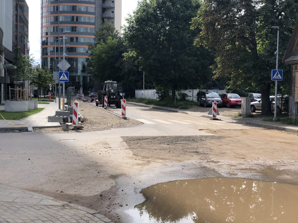 Giedraičių ir S. Fino g. (Giedraičių g.) - Bike path, Street - construction photos