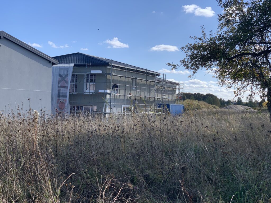 Skalvos g. namai (Skalvos g. 28, 30) - Row housing - construction photos