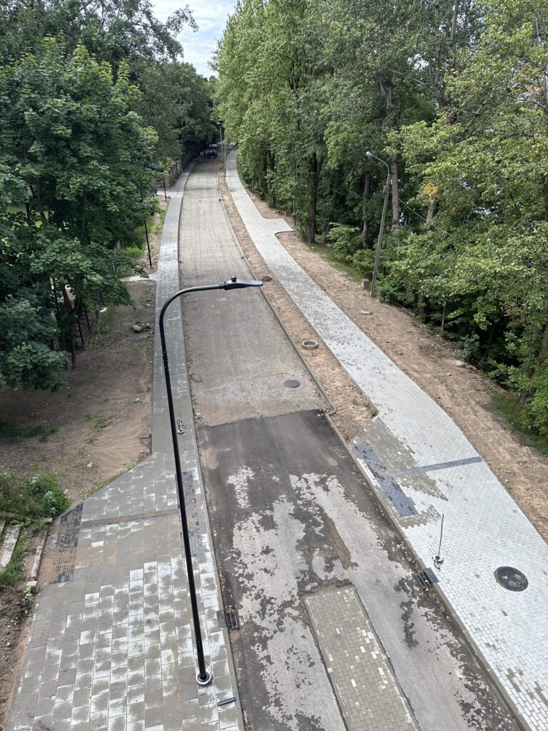 Neries kairiosios krantinės 1 etapas (B atkarpa) (Sluškų g., P. Vileišio g.) - Jalgrattatee, Promenaad - ehituse fotod