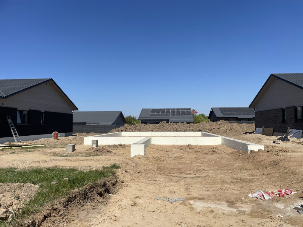 Saulės kalvos (Akacijų g. 1, 2, 3, 4, 5, 6, 7, 8, 9, 10, 11, 12, 13, 14, 15, 16, 17, 18, 19, 20, 21, Jazminų g. 1, 3, 5, 7, 9, 11, 13, 15, 17) - Private house community - construction photos
