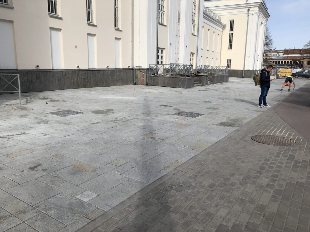 Miesto sodas (Laisvės al.) - Park - construction photos