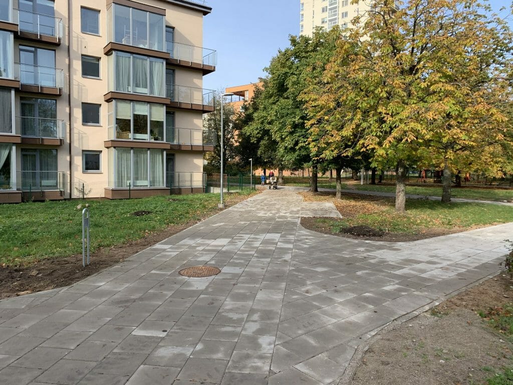 Žirmūnų trikampio modernizavimas (Tuskulėnų g.) - Bike path, Pedestrian path - construction photos