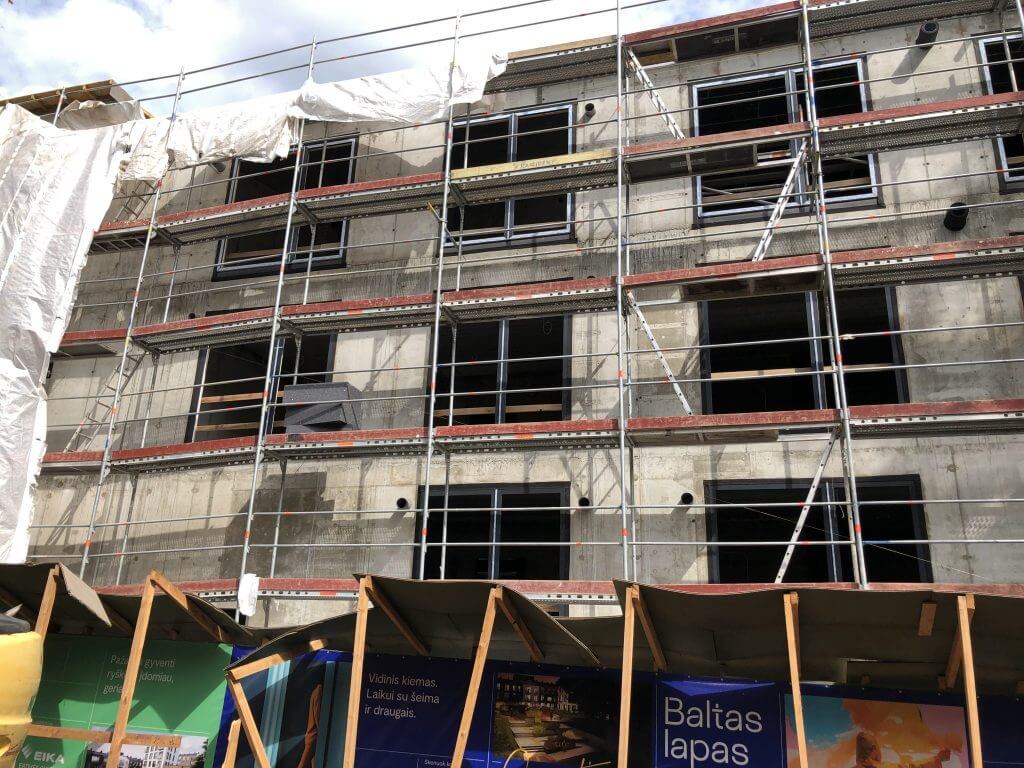 Baltas lapas Mindaugo 1 etapas (Aguonų g. 17) - Multi apartment - construction photos